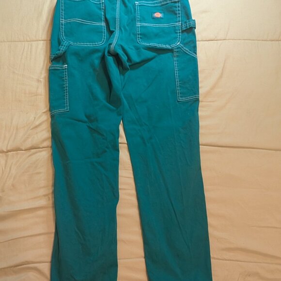 Teal Dickies Carpenter Pants (Small / 27-28) – Workwear Utility Straight Leg - Picture 2 of 5